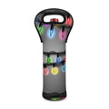 Christmas Holiday Lights Print Single Neoprene Wine Tote