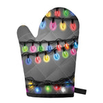 Christmas Holiday Lights Print Single Oven Mitt