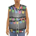 Christmas Holiday Lights Print Sleeveless Baseball Jersey