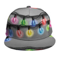 Christmas Holiday Lights Print Snapback Cap