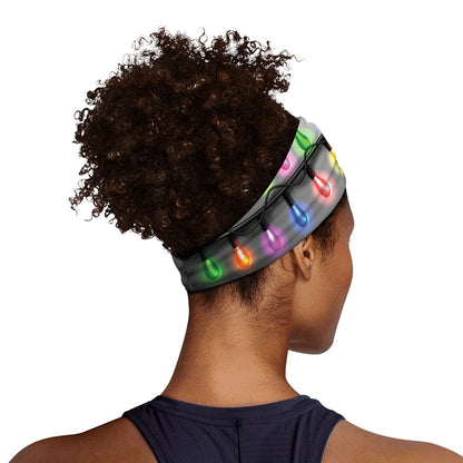 Christmas Holiday Lights Print Sports Headband