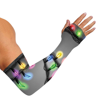 Christmas Holiday Lights Print Sun Protection Arm Sleeves