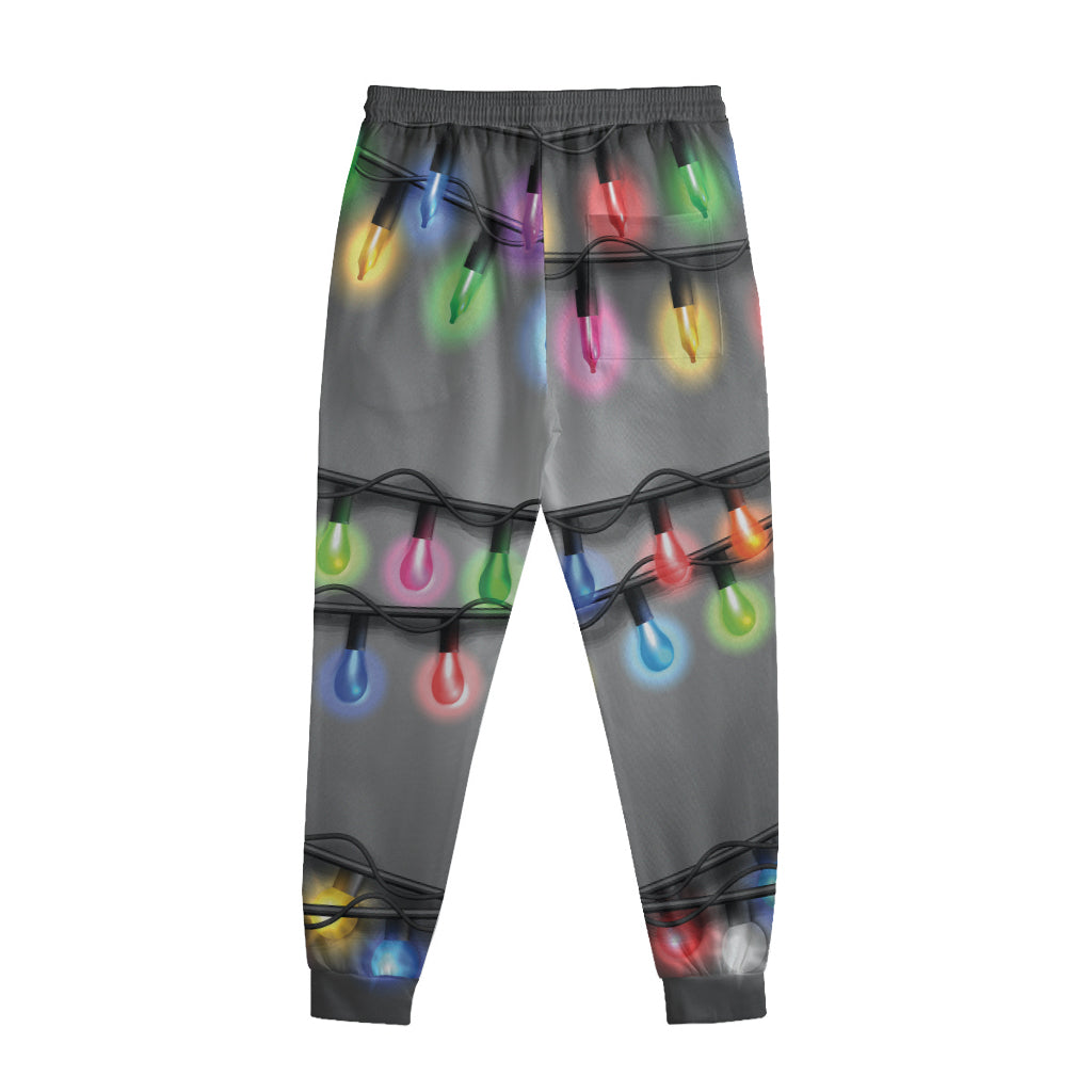 Christmas Holiday Lights Print Sweatpants