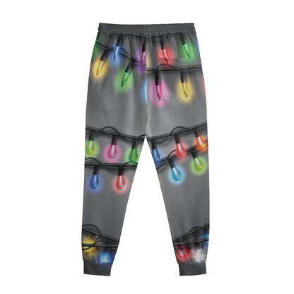Christmas Holiday Lights Print Sweatpants