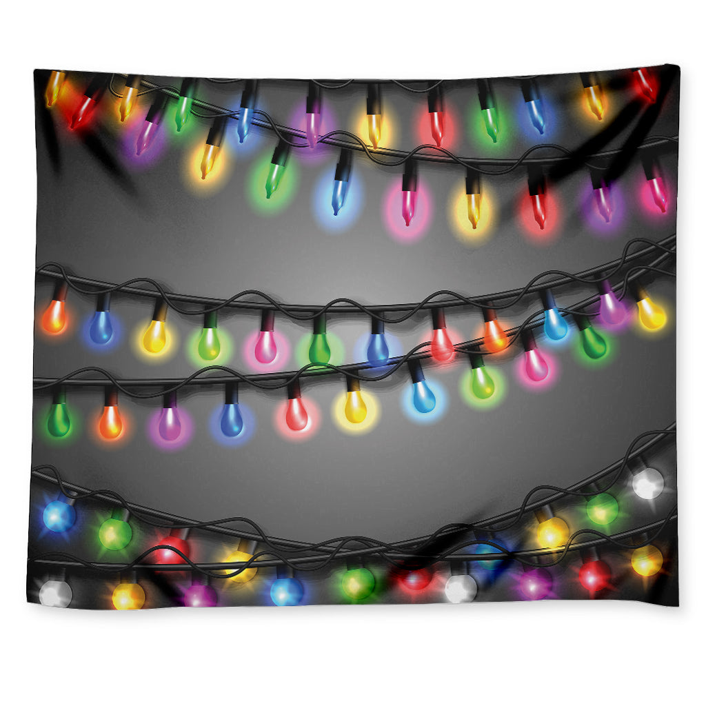 Christmas Holiday Lights Print Tapestry