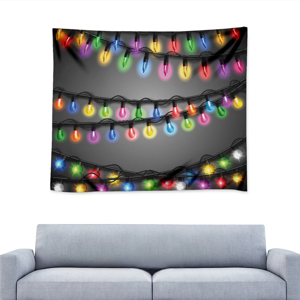 Christmas Holiday Lights Print Tapestry