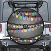 Christmas Holiday Lights Print Tire Cover With Camera Hole