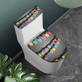 Christmas Holiday Lights Print Toilet Lid And Tank Cover Set