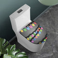 Christmas Holiday Lights Print Toilet Lid Cover