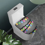Christmas Holiday Lights Print Toilet Lid Cover