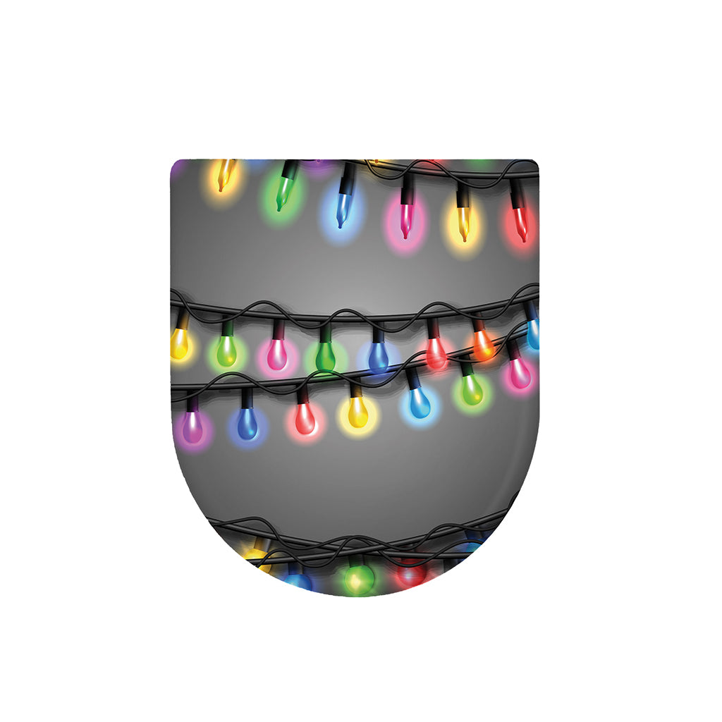 Christmas Holiday Lights Print Toilet Lid Cover