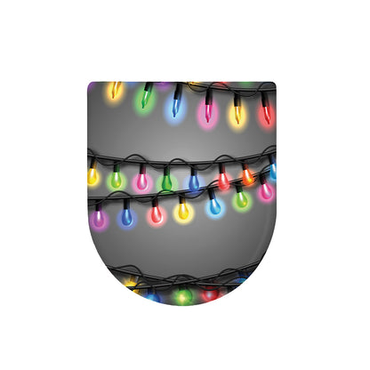 Christmas Holiday Lights Print Toilet Lid Cover