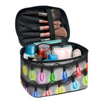 Christmas Holiday Lights Print Travel Makeup Bag
