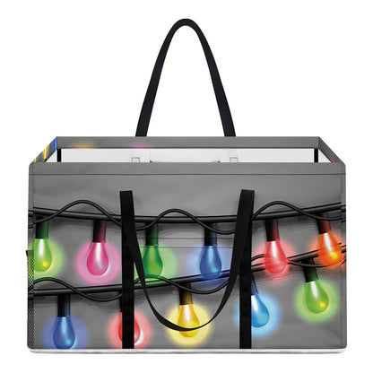 Christmas Holiday Lights Print Utility Tote Bag