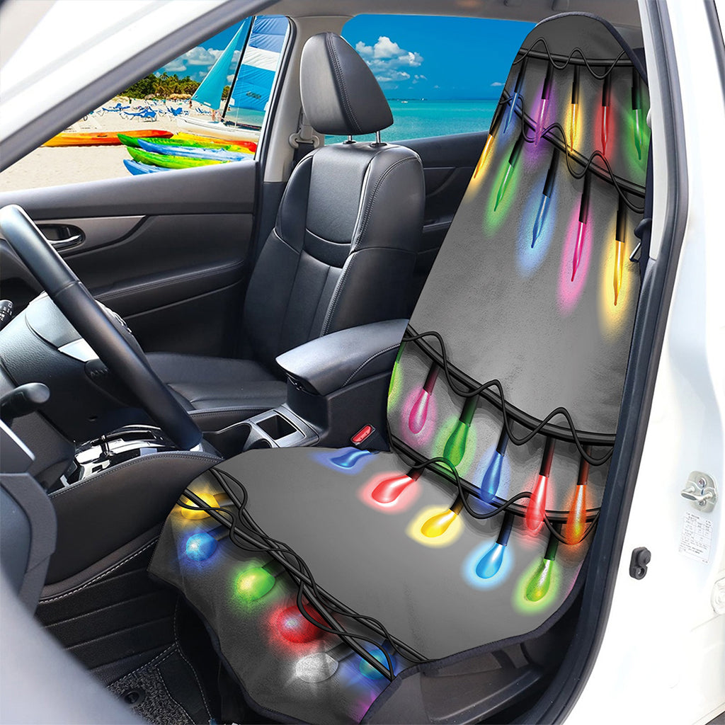 Christmas Holiday Lights Print Waterproof Car Seat Cover