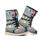 Christmas Holiday Lights Print Winter Boots