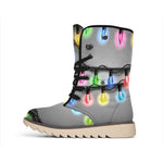 Christmas Holiday Lights Print Winter Boots