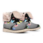 Christmas Holiday Lights Print Winter Boots