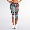 Christmas Holiday Lights Print Women's Capri Leggings