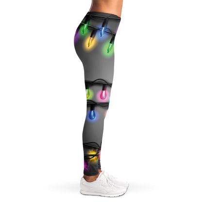 Christmas Holiday Lights Print Women's Leggings