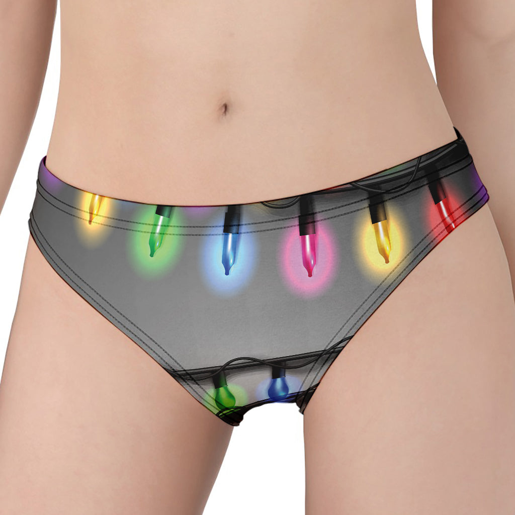 Christmas Holiday Lights Print Women's Panties