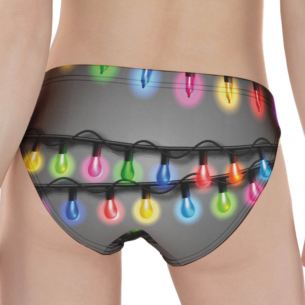 Christmas Holiday Lights Print Women's Panties