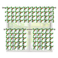Christmas Holly Berry Pattern Print 3 Piece Kitchen Curtains