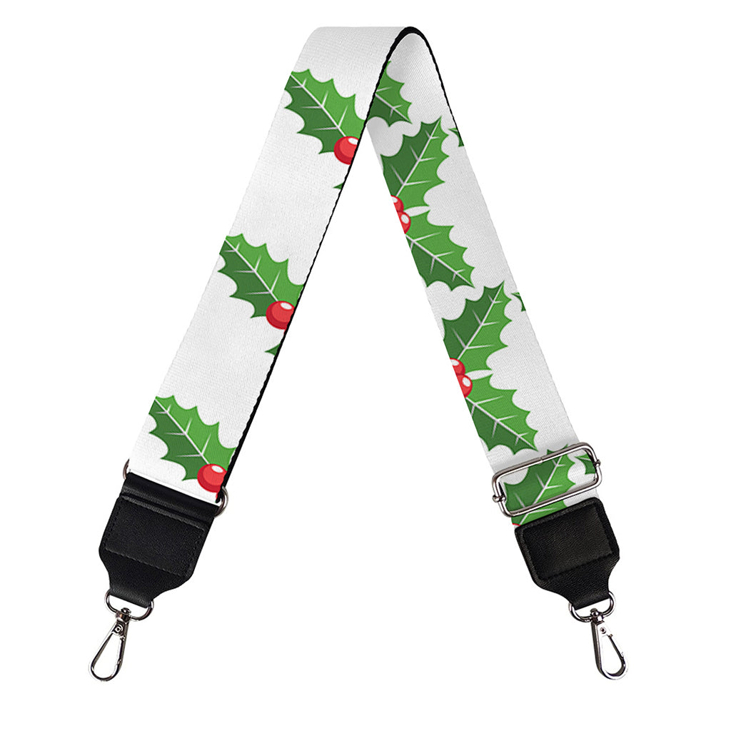 Christmas Holly Berry Pattern Print Bag Strap