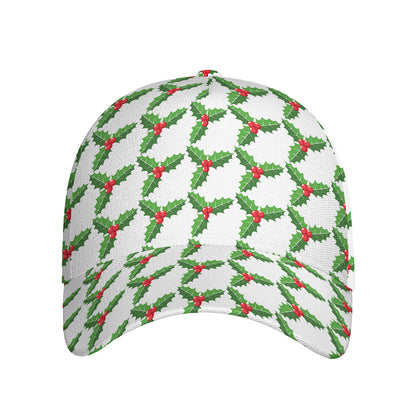 Christmas Holly Berry Pattern Print Baseball Cap