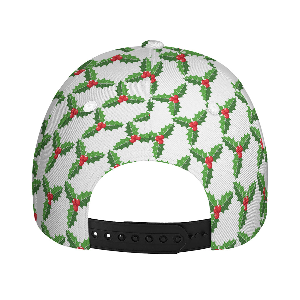 Christmas Holly Berry Pattern Print Baseball Cap