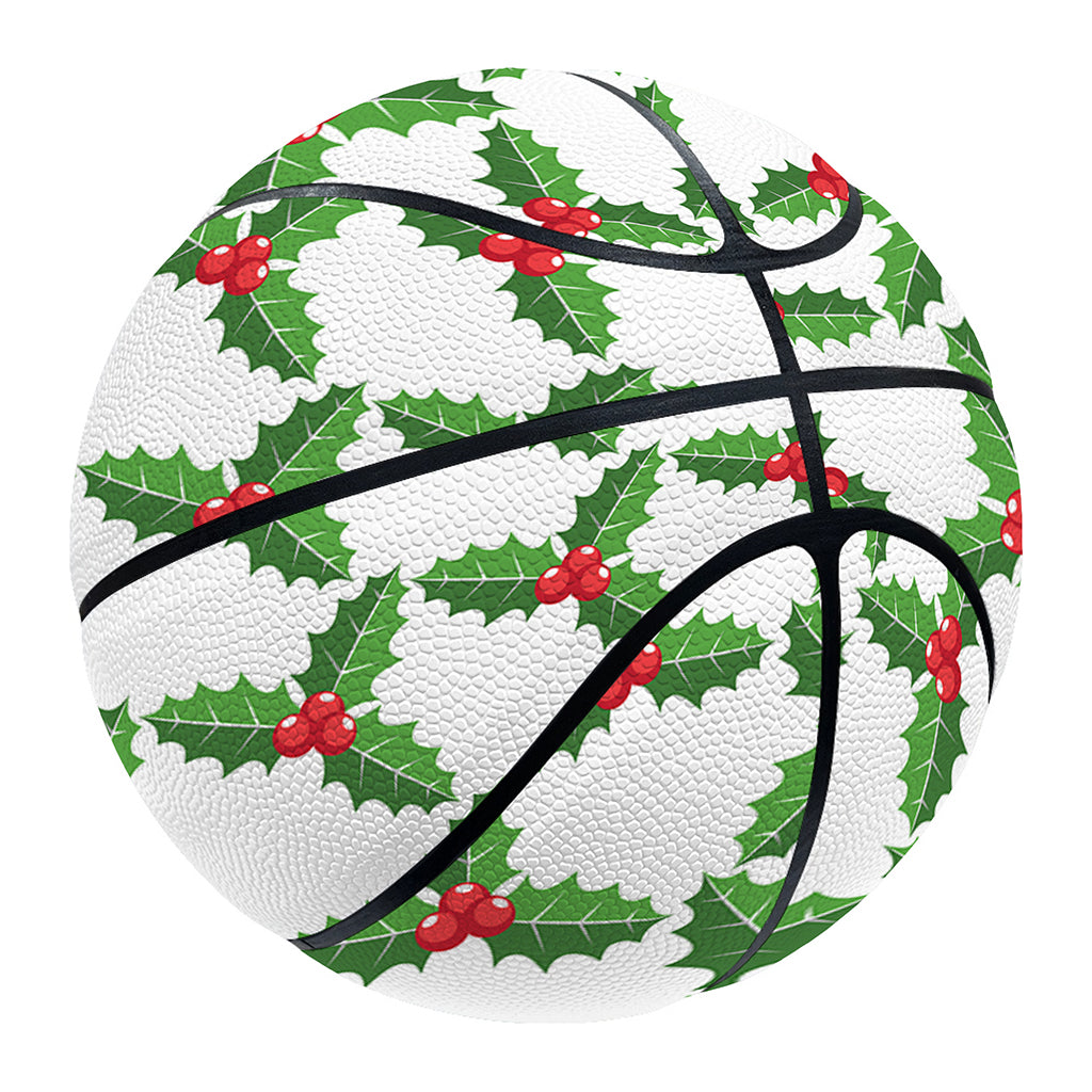 Christmas Holly Berry Pattern Print Basketball