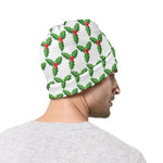 Christmas Holly Berry Pattern Print Beanie