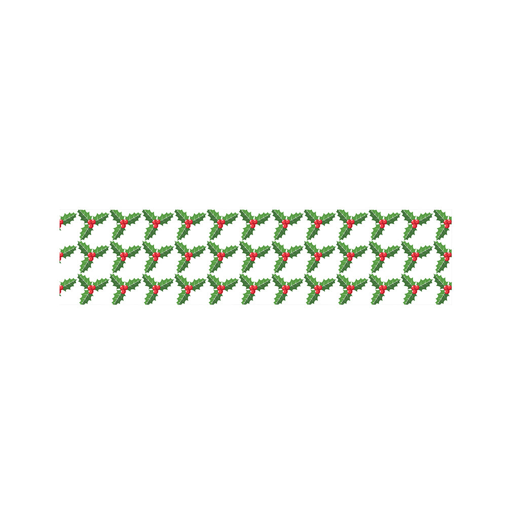 Christmas Holly Berry Pattern Print Bed Runner