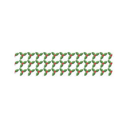 Christmas Holly Berry Pattern Print Bed Runner