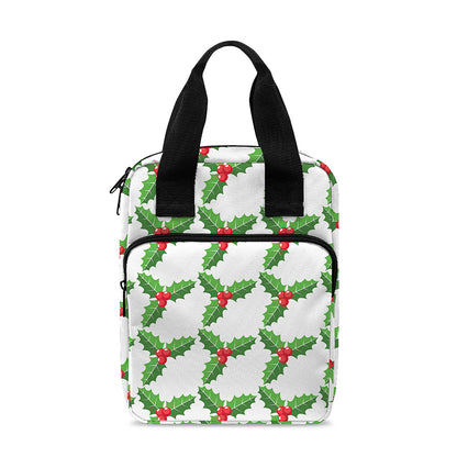 Christmas Holly Berry Pattern Print Bible Tote Bag