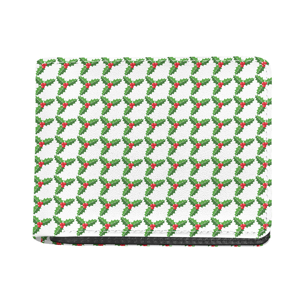 Christmas Holly Berry Pattern Print Bifold Wallet