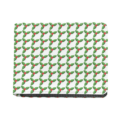 Christmas Holly Berry Pattern Print Bifold Wallet