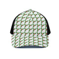 Christmas Holly Berry Pattern Print Black Mesh Trucker Hat