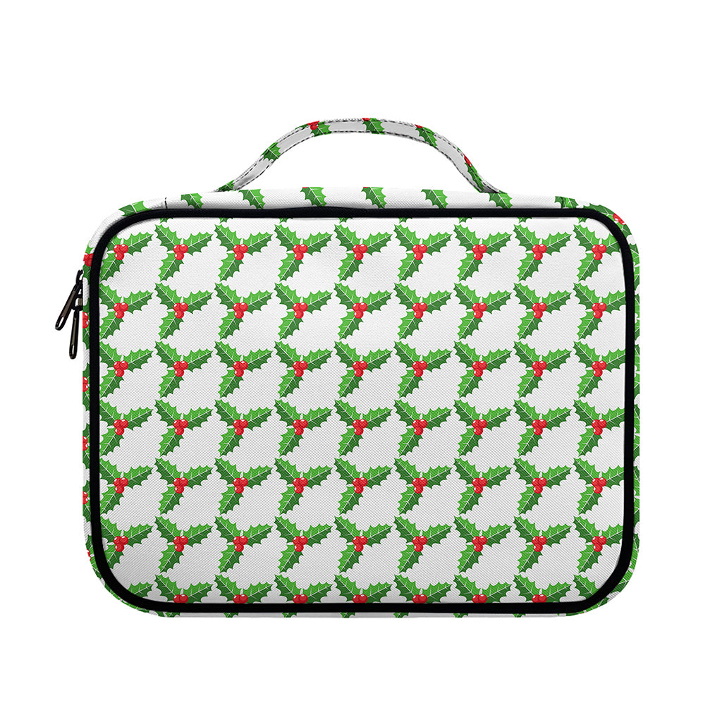 Christmas Holly Berry Pattern Print Briefcase Bible Bag
