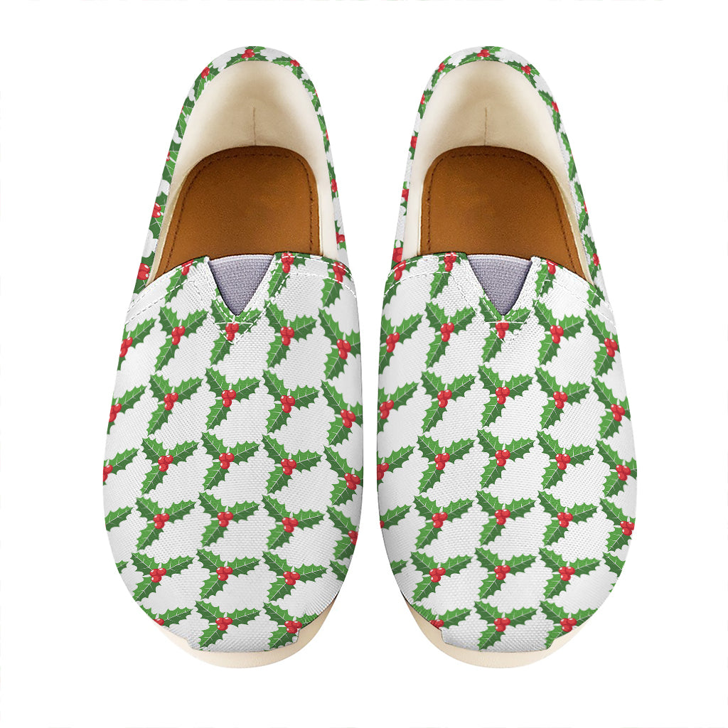 Christmas Holly Berry Pattern Print Casual Shoes