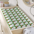 Christmas Holly Berry Pattern Print Changing Pad Cover