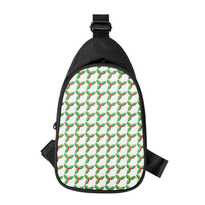 Christmas Holly Berry Pattern Print Chest Bag