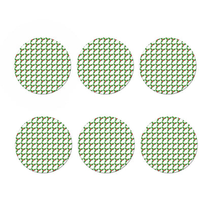 Christmas Holly Berry Pattern Print Coaster Set