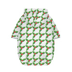 Christmas Holly Berry Pattern Print Dog Zip Up Hoodie