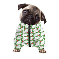 Christmas Holly Berry Pattern Print Dog Zip Up Jacket