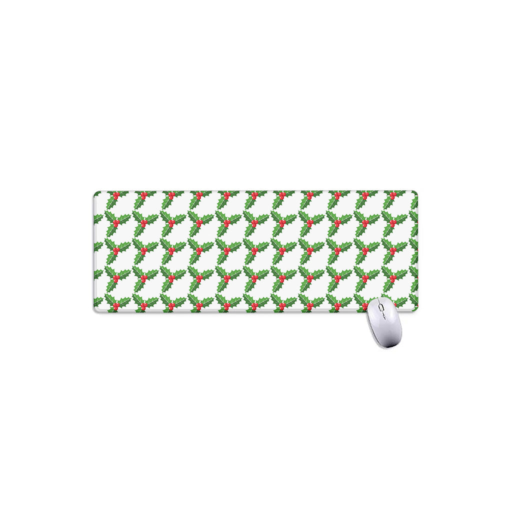 Christmas Holly Berry Pattern Print Extended Mouse Pad