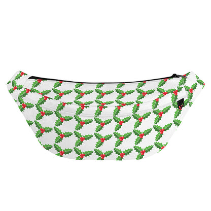 Christmas Holly Berry Pattern Print Fanny Pack