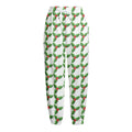 Christmas Holly Berry Pattern Print Fleece Lined Knit Pants