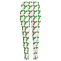 Christmas Holly Berry Pattern Print High-Waisted Pocket Leggings