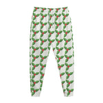 Christmas Holly Berry Pattern Print Jogger Pants